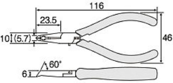 Hozan N-033 (N-33) MINIATURE END CUTTER (4962772063330)