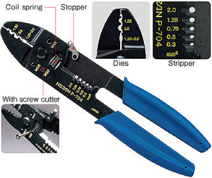 Hozan P-704 CRIMPING TOOL (4962772067048)