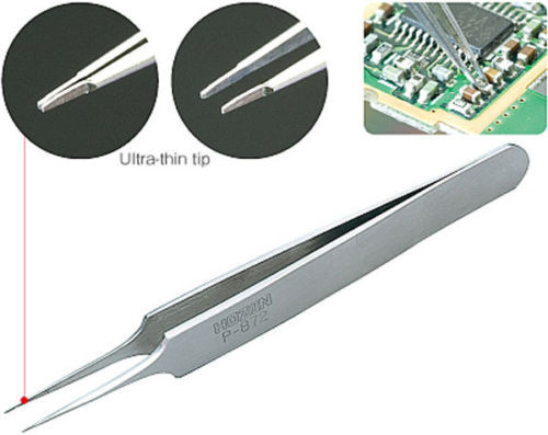 Hozan P-872 TWEEZERS Tip size Width 0.3mm Thickness 0.2mm (4962772068724)