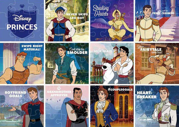  Tenyo D300-071 Jigsaw Puzzle Disney Princes (108 Pieces) 