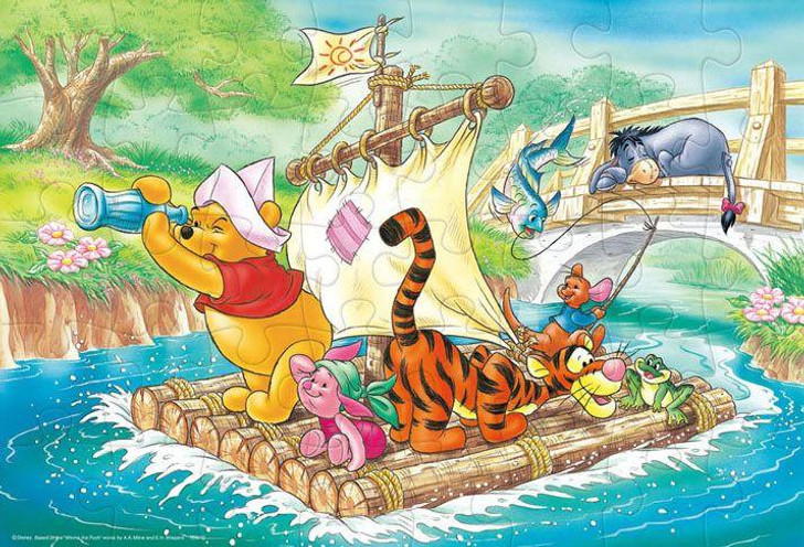  Tenyo R-1000-640 Jigsaw Puzzle Winnie the Pooh Raft Play (40 Pieces) 