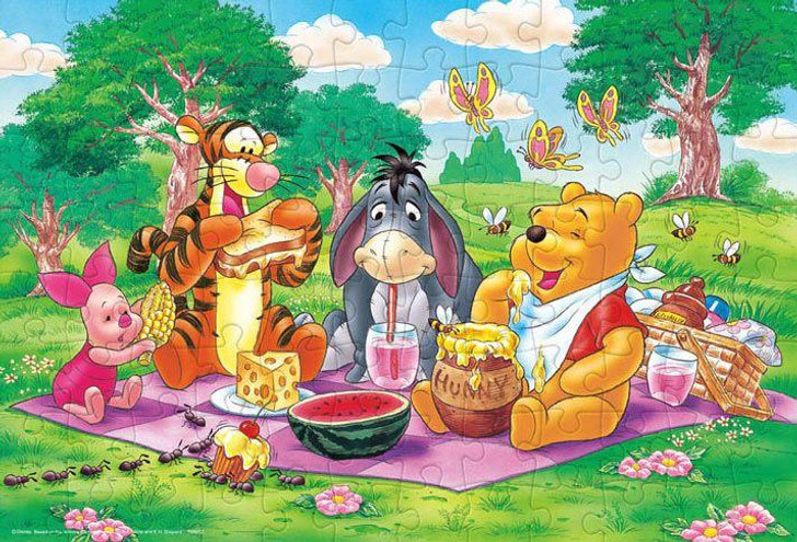  Tenyo T-MP-017 Jigsaw Puzzle Winnie the Pooh Everyone's Picnic (96 Pieces) 