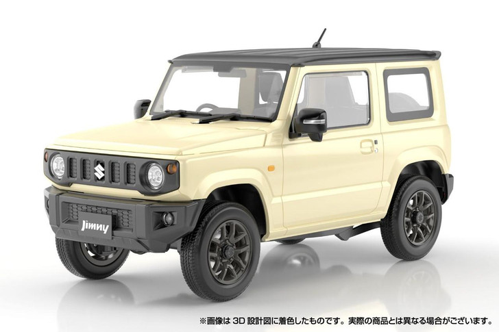  Aoshima RakuPla Snap Car No.03-CI JB64 Jimny 2018 Chiffon Ivory Metallic 1/24 Plastic Model 