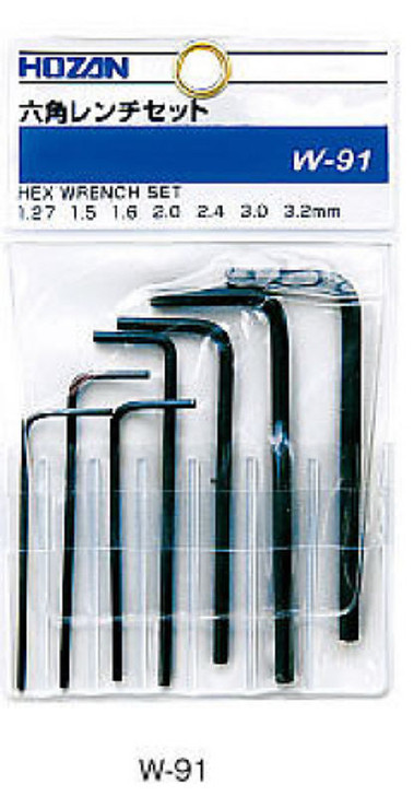 Hozan W-091 (W-91) HEX WRENCH SET (4962772080917)