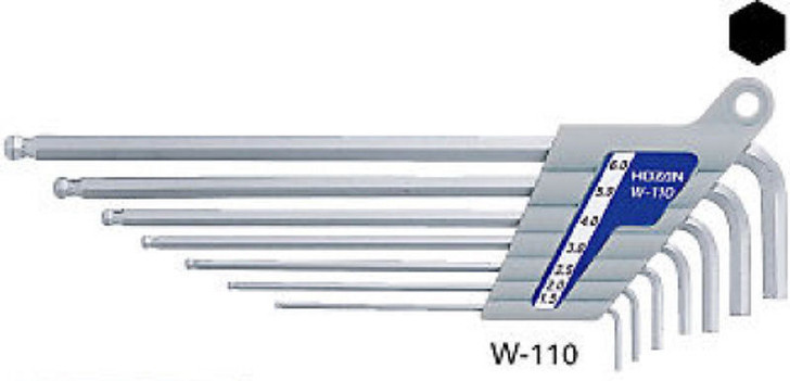 Hozan W-110 BallPOINT KEY WRENCH SET (4962772081105)