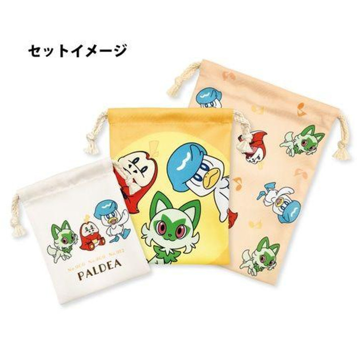 Pokemon Center Original Pokemon Center 3P Drawstring Bag Paldea