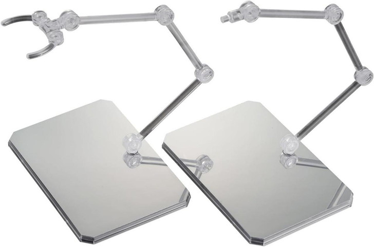  Bandai Action Base 6 Clear Color Mirror Display (2 Stands) 