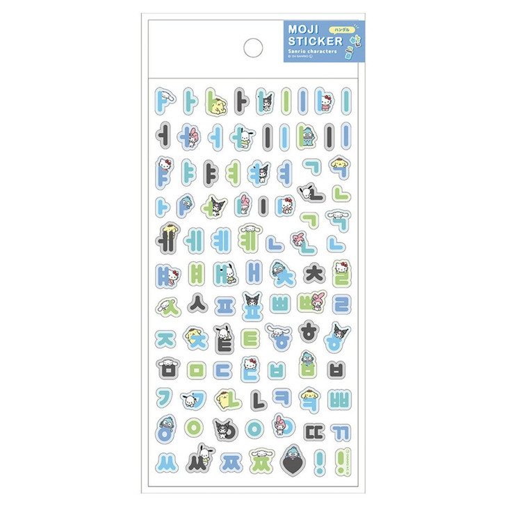  T's Factory Sanrio Character Sticker Korean Hangul / Cold Colors 