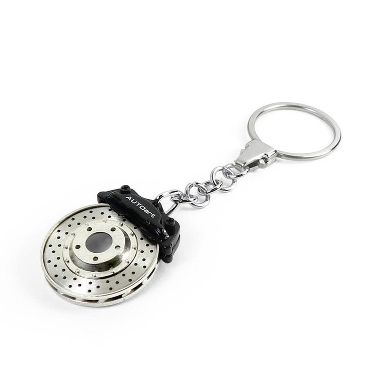  AUTOArt Racing Brake Disc Keychain (Black Caliper/Omega Shape) 