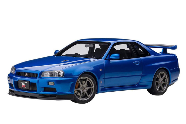 亮太さん専用 AUTOart 1/18 スカイライン GT-R R34 ブルー 1/18 Nissan Skyline GT-R (R34) V-SpecⅡ (Bayside Blue