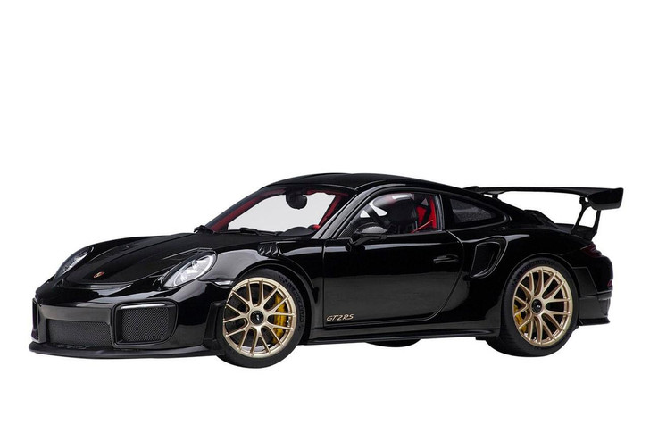  AUTOArt 1/18 Porsche 911 (991.2) GT2 RS Weissach Package (Black/Carbon) Finished Model 