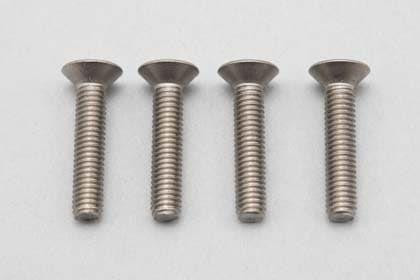  Yokomo ZC-F315TA M3x15mm Flat Head Screws 4 Pieces Included Titanium Hexagonal Hole 