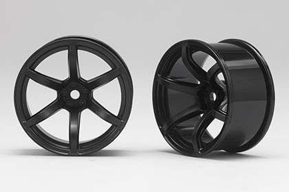  Yokomo RP-6213B8A 6-Spoke Wheel (Black) 2 Pieces Included For Drift Offset 8mm 
