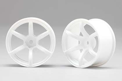  Yokomo RP-6213W6A Six Spoke Wheel (White) Two Pieces For Drift Offset 6mm 