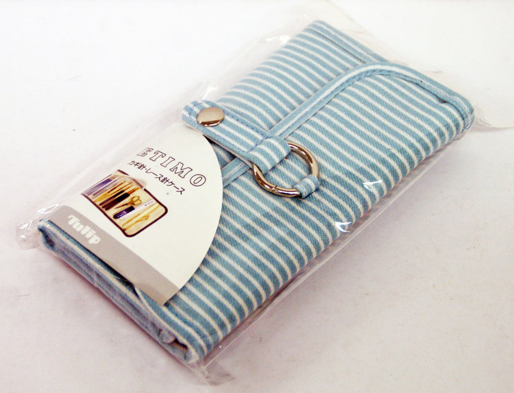 Tulip TEC-002 ETIMO Light Blue Stripes Crochet Hooks Case