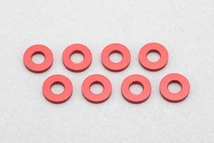  Yokomo ZC-A2510RA Diameter 2.5 x Diameter 5 x 1.0 Mm Aluminum Shim 8 Pieces Included (Red) 