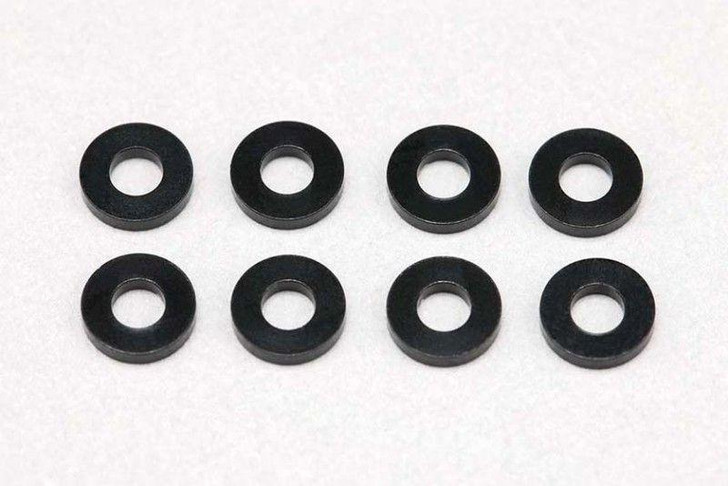  Yokomo ZC-A2510BA Diameter 2.5 x Diameter 5 x 1.0 Mm Aluminum Shim Pack Of 8 (Black) 