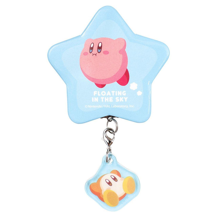  T's Factory Kirby Charm Attached Star-Shaped Can Badge Fluffy Blue 