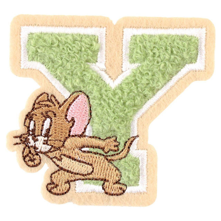  T's Factory Tom And Jerry Fluffy Initial Embroidery Sticker JR/Y 