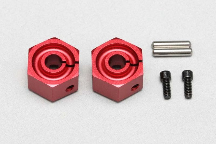 Yokomo Y2-011CR8A 8.0mm Clamp Style Wheel Hub Universal (Red)