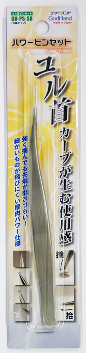 God Hand GH-PS-SB Power Curved Tweezers Narrow Tip Type