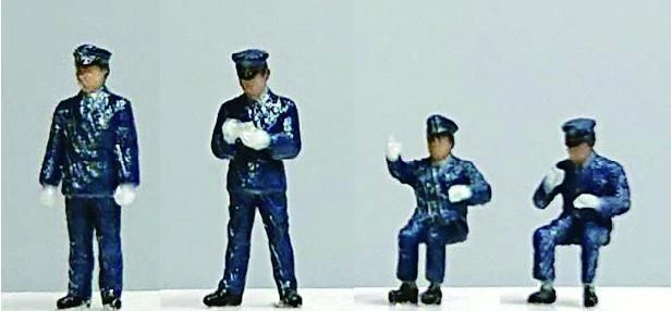Kato 24-772 Model People 'Motorman and Conductor A' (Long Sleeves/Dark Blue) (N scale)