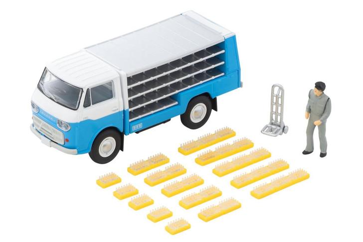  Takara Tomy Tomica LV-210a Mazda E2000 Bottle Car (White/Light Blue) 
