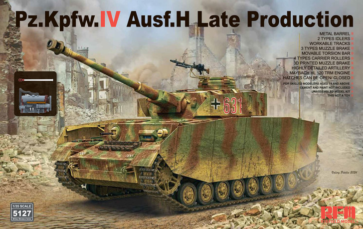 1/35 Pz.Kpfw.IV Ausf.H Late Production w/workable tracks