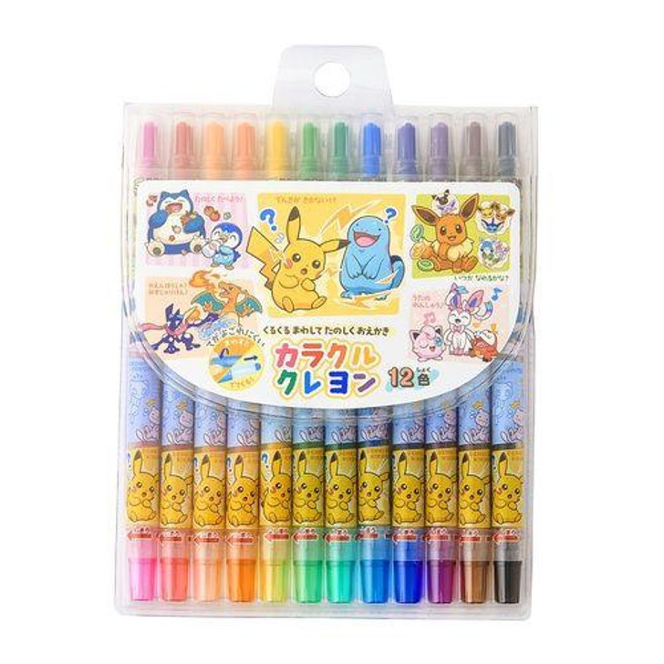 Pokemon Center Original Caracul Crayon 12 Colors  Pokemon School