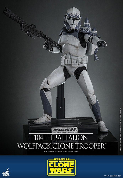  Hot Toys Television Masterpiece - 1/6 Scale Fully Poseable Figure: Star Wars: The Clone Wars - 104th Battalion Wolfpack 