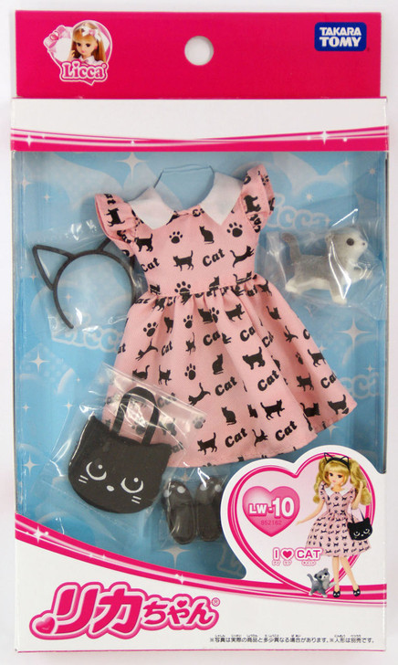 Takara Tomy Licca Doll Lovely Cat Dress  doll not included  (852162) (4904810852162)