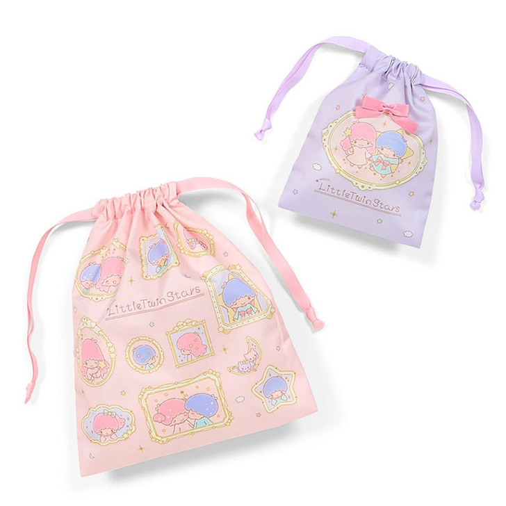  Sanrio LittleTwinStars Drawstring Bag Set of 2 (Frame Design) 