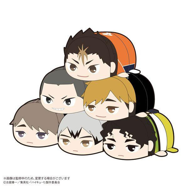 Haikyuu!! PoteKoro Mascot 3 Plush Toy (BOX 6 Pcs.)