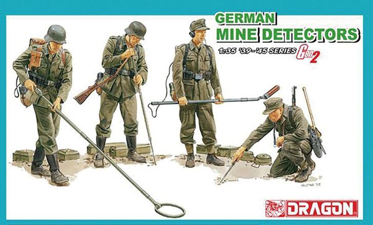  DRAGON 1/35 WWII German Army Mine Disposal Team Figure Set Of 4 Plastic Model 