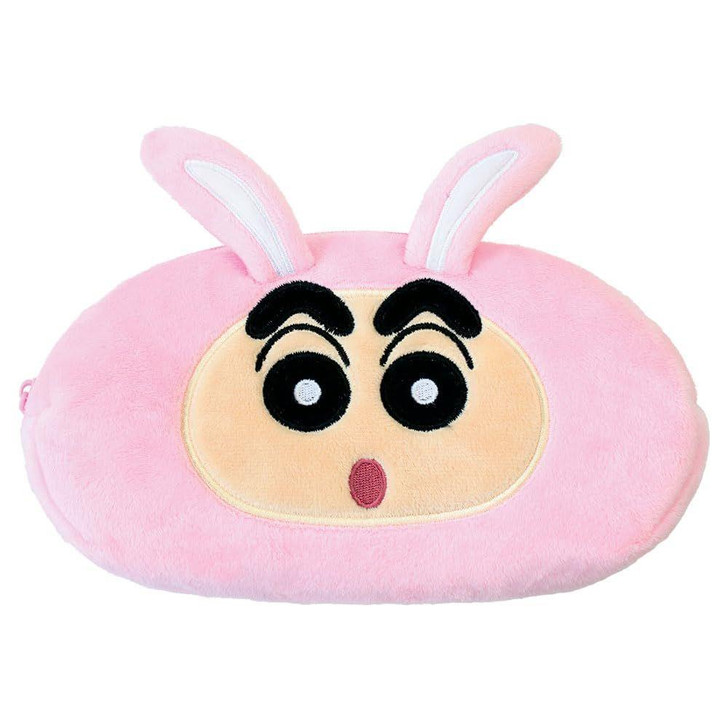  T's Factory Crayon Shin-chan Plush Face Pen Pouch Rabbit 