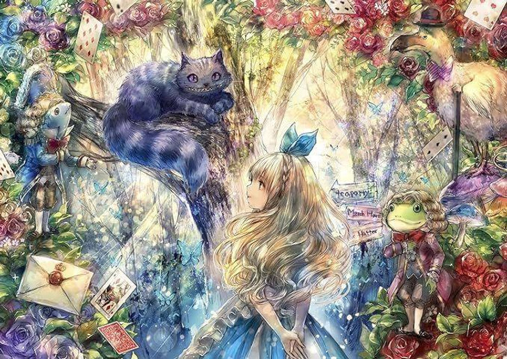  Apollo-sha 41-725 Jigsaw Puzzle The Cheshire Cat and Alice (Onineko) (108 Pieces) 