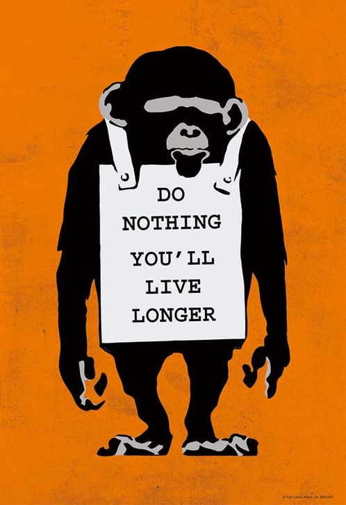 Beverly 300-032 Jigsaw Puzzle Do Nothing You'll Live Longer (BANKSY'S GRAFFITI) (300 Pieces)