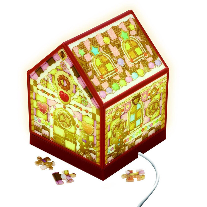  Beverly CJP-047 Jigsaw Puzzle 3D Puzzle Puzzle Light House of Sweets with Clap-on USB Light (208 Pieces) 