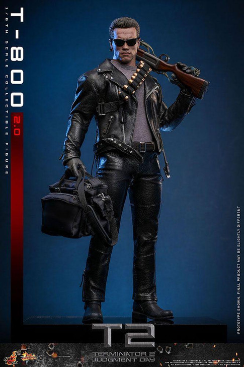 ミリタリー TERMINATOR 2 Movie Masterpiece T-800 Ver. 2.0 (Terminator 2) 1/6 Scale Figure