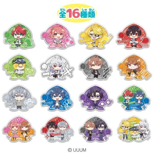  Heart Colorful Peach Kirapuru Stickers (BOX 12 Pcs.) 