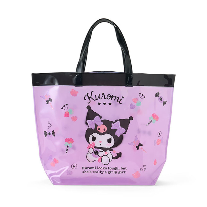 Sanrio Kuromi Pool Bag PVC Vinyl Bag with Name Space