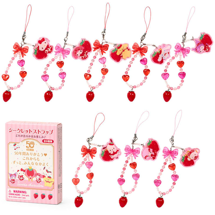 Sanrio Other Secret Strap (Ichigo Shimbun 50th Anniversary) Characters Accessory Cell Phone Strap Acrylic, Polyresin 290572