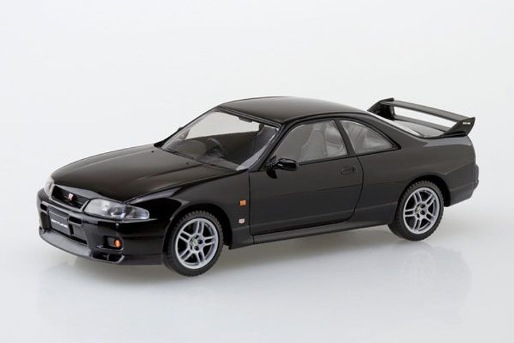 Aoshima 1/32 RakuPla Snap Kit No.21-BK Nissan R33 Skyline GT-R (Black) Plastic Model