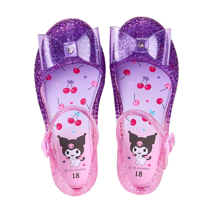 Sanrio Kuromi Kids Clear Sandals 18cm Children's Shoes PVC Summer Outing 178012