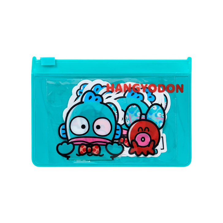 Sanrio Hangyodon Sticker & Case Set (Hangyodon and Sayuri's Cheerful Life) Sticker Stationery PVC 10 Designs, 1 Sheet Each 319490