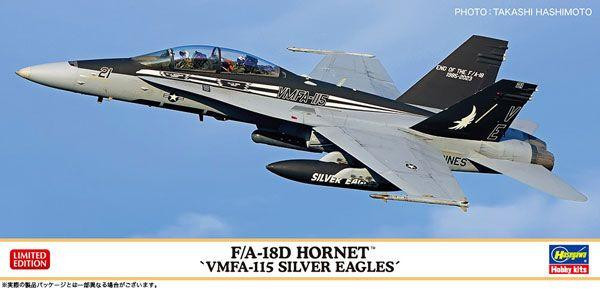  Hasegawa 1/72 F/A-18D Hornet VMFA-115 Silver Eagles Plastic Model 