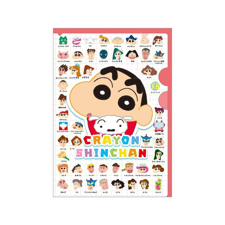  T's Factory Crayon Shinchan Horizontal Type Pocket Clear File Character 
