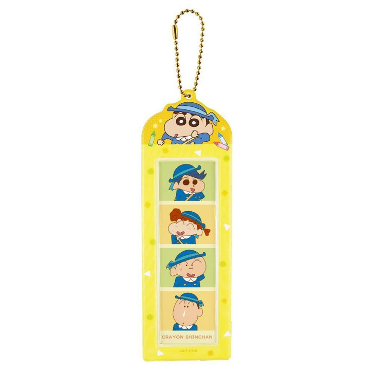  T's Factory 4-Cut Photo Strip Holder Keychain Crayon Shin-chan Yellow 