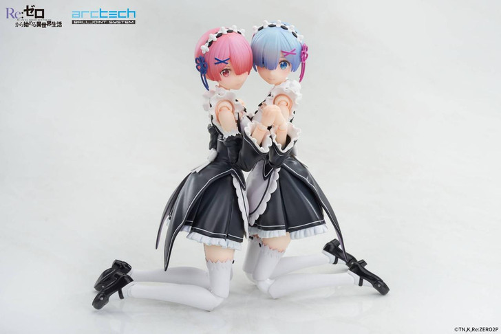  APEX: ARCTECH Posable Series: Re:ZERO -Starting Life in Another World - Ram & Rem Set 1/8 Posable Figure 