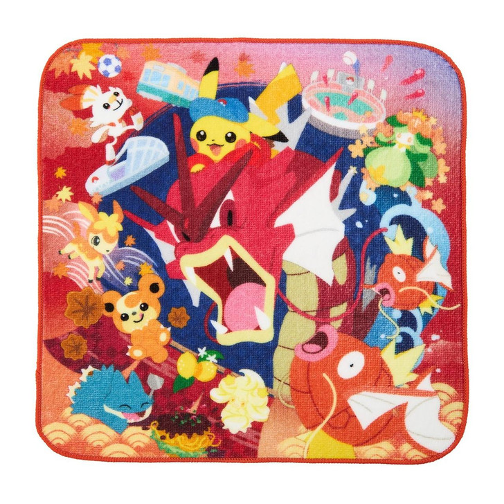  Pokemon Center Original Hand Towel Pokemon Center Hiroshima R Red Gyarados 